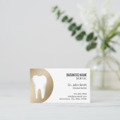 歯科医院モダン金ゴールド歯科アポイントメント 予約カード (スタンド正面)