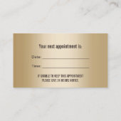 歯科医院モダン金ゴールド&シルバーアポイントメント 予約カード (裏面)