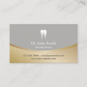 歯科医院モダン金ゴールド&シルバーアポイントメント 予約カード (正面)