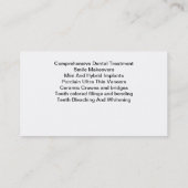 歯科医院両面名刺 名刺 (裏面)