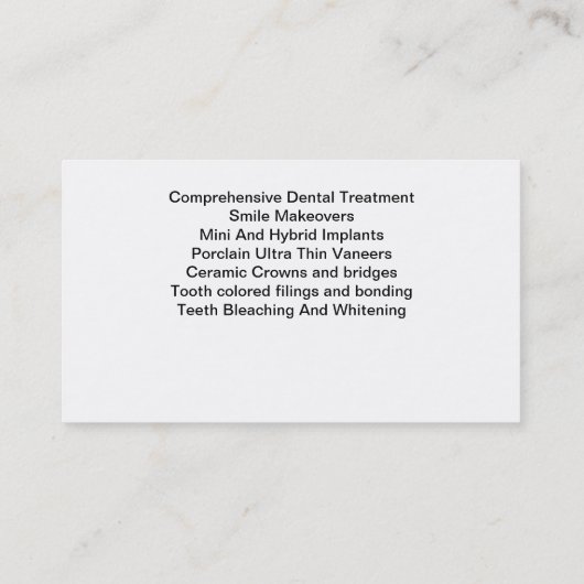 歯科医院両面名刺 名刺 (裏面)