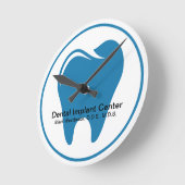 歯科医院待合室クロックデザイン ラウンド壁時計 (傾斜)