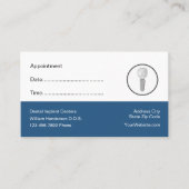 歯科医院患者アポイントメントの通知  予約カード (正面)