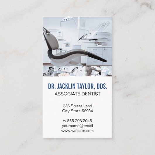歯科医院椅子 |歯科名刺 名刺 (正面)