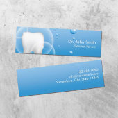 歯科医院歯と清潔な水の歯科医の名前タグ スキニー名刺