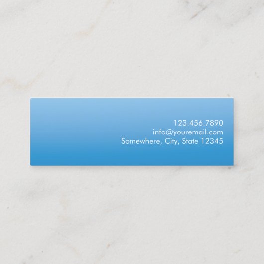 歯科医院歯と清潔な水の歯科医の名前タグ スキニー名刺 (裏面)