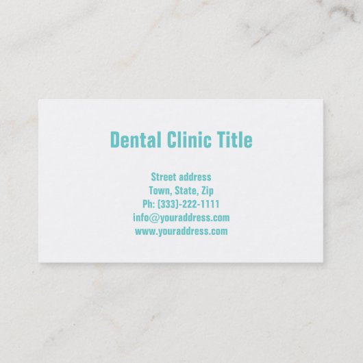 歯科医院歯ホワイトニングサービス 名刺 (裏面)