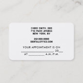 歯科医院歯科アポイントメント 予約カード (裏面)