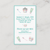 歯科医院歯科タイポグラフィ名歯の子ども 名刺 (裏面)