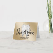 歯科医院歯科モダン金ゴールドありがとう サンキューカード (正面)