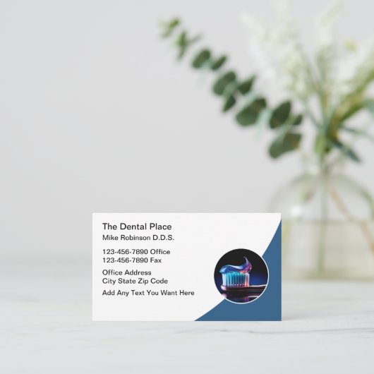 歯科医院歯科医の名刺のクールデザイン 名刺 (スタンド正面)