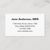 歯科医院歯科医アポイントメントリマインダーカード 予約カード (裏面)