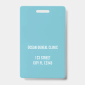 歯科医院歯科医師補助衛生士の写真ID バッジ (裏面)