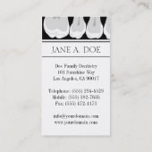 歯科医院歯科用歯X線イラストレーション 名刺 (裏面)