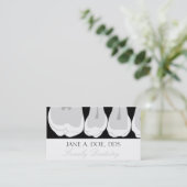 歯科医院歯科用歯X線シルバースクリプト 名刺 (スタンド正面)