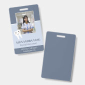 歯科医院職員、歯科補助写真 バッジ (表裏)