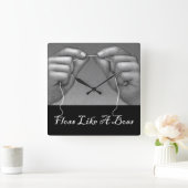 歯科医院 スクエア壁時計 (ホーム)