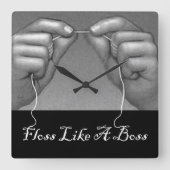 歯科医院 スクエア壁時計 (正面)