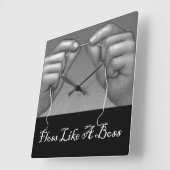 歯科医院 スクエア壁時計 (傾斜)