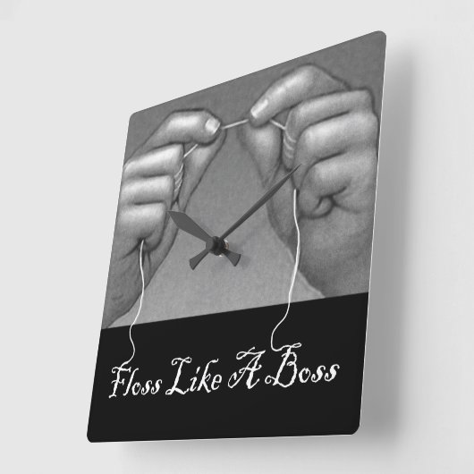 歯科医院 スクエア壁時計 (傾斜)