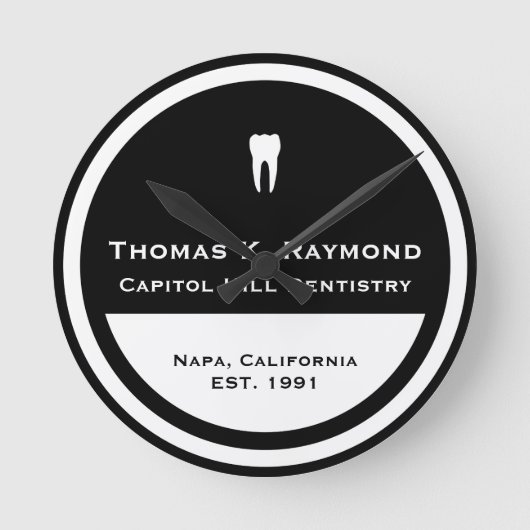 歯科医院 ラウンド壁時計 (正面)