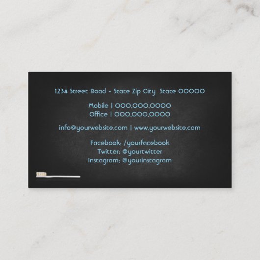 歯科医院 名刺 (裏面)