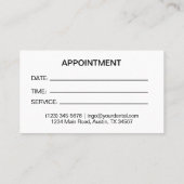 歯科医院 名刺 (裏面)