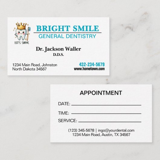 歯科医院 名刺 (正面/裏面)