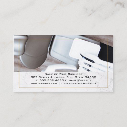 歯科医院 名刺 (裏面)