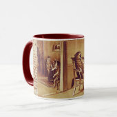 歯科医院、歯科医のサル及び猫パーチメント マグカップ (正面左)