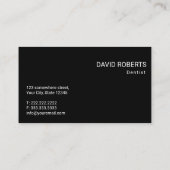 歯科医3Dの歯のデンタルケアの総義歯 名刺 (裏面)