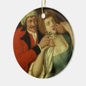 歯科医(キャンバスの油) セラミックオーナメント (左)