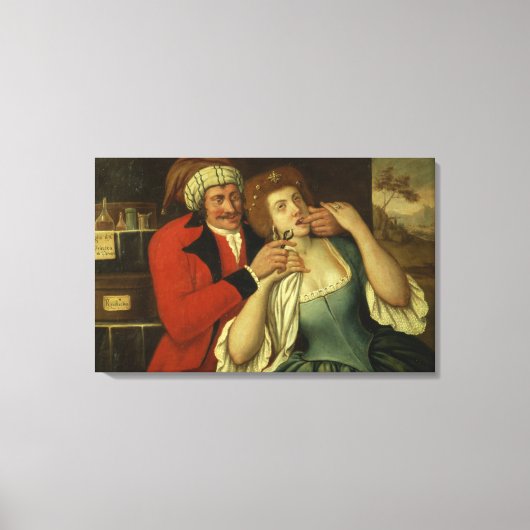 歯科医(キャンバス上の油) キャンバスプリント (正面)