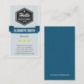 歯科医 – クリエイティブレトロ スタイリッシュ 名刺 (正面/裏面)