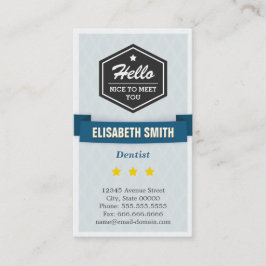 歯科医 – クリエイティブレトロ スタイリッシュ 名刺