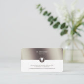 歯科医 |グラフィッククラシックメタリック 名刺 (スタンド正面)