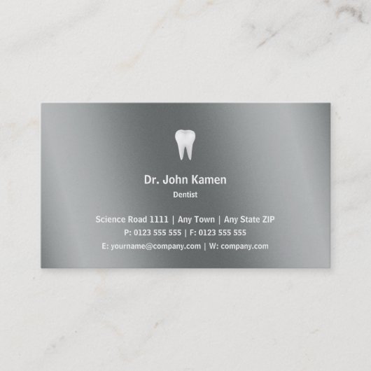 歯科医 |グラフィッククラシックメタリック 名刺 (正面)