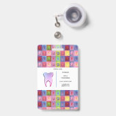 歯科医 バッジ (正面（伸縮クリップ）)