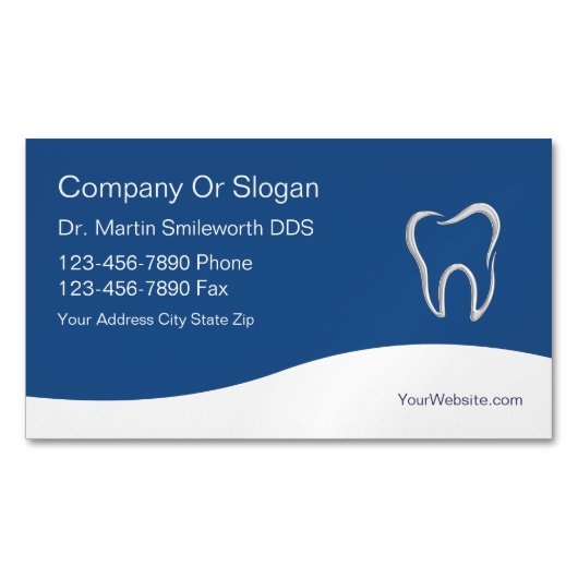 歯科医 マグネット名刺 (正面)