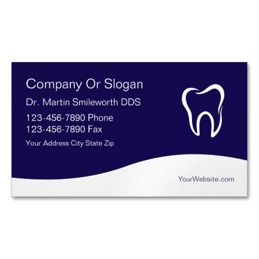 歯科医 マグネット名刺 (正面)