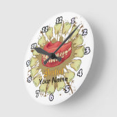 歯科医 ラウンド壁時計 (傾斜)