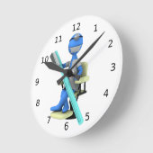 歯科医 ラウンド壁時計 (傾斜)