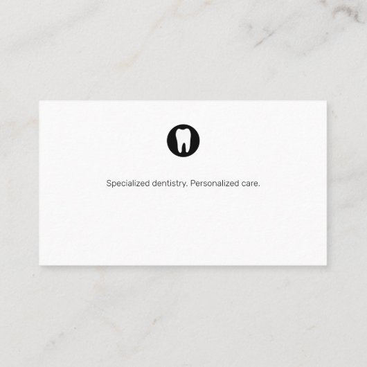 歯科医 |単モダンに 名刺 (裏面)