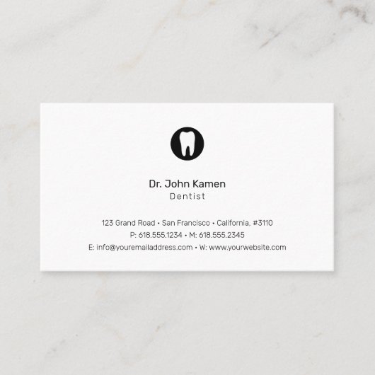 歯科医 |単モダンに 名刺 (正面)