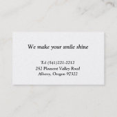 歯科医 名刺 (裏面)