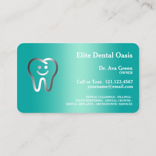 歯科医 名刺 (裏面)