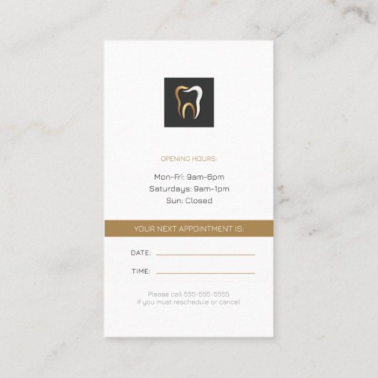 歯科医 | 小児歯科医 名刺 (裏面)