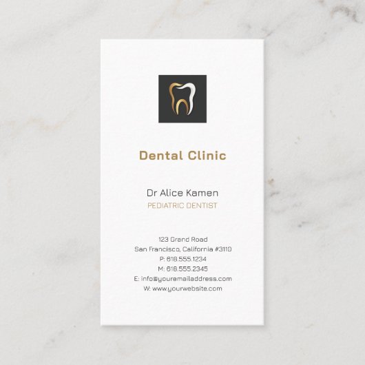 歯科医 | 小児歯科医 名刺 (正面)