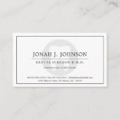 歯科医 |歯のミニマル記号 名刺 (正面)