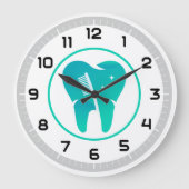 歯科医 |歯ブラシ ラージ壁時計 (正面)